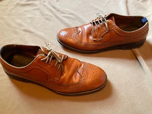Mr Bs Vero Cuoio Wing Tip Men's Size 11 Dress Shoes Brown Leather - Picture 1 of 6