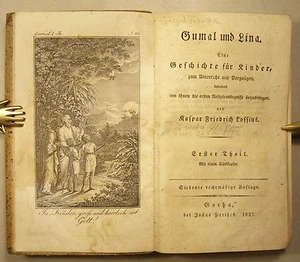 K. F. LOSSIUS: GUMAL Y LINA, un cuento para niños, 2 vol. 1827, cobre - Imagen 1 de 8