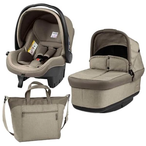 PEG PEREGO SET ELITE POP UP MODULAR NAVETTA OVETTO E BORSA CREAM BEIGE NO RUOTE - Imagen 1 de 1