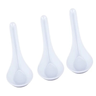 5" colheres de sopa asiáticas descartáveis de plástico branco colher de degustação de sobremesa 4000 peças - Imagem 1 de 4