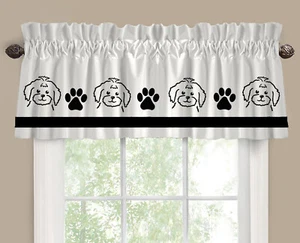 Maltese Maltipoo Bichon Dog Cutie Face Window Valance/Curtain *Choice of Colors* - Picture 1 of 9