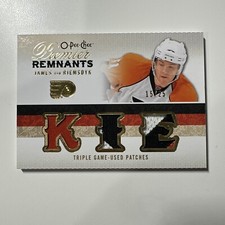 2009 O-Pee-Chee Premier Remnants /25 James van Riemsdyk Rookie Triple Patch RC