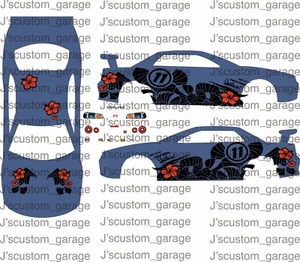 Nissan Skyline Japan Blumen 1/64 Custom Wasserschiebe Aufkleber für Hot Wheels - Bild 1 von 1