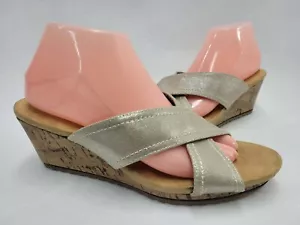 Sandali da donna Dr. Scholl's metallizzati Boardwalk 9,5 zeppa incrociata incrociata slide - Foto 1 di 7