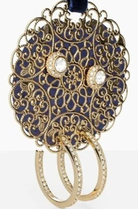 Chico's Earrings New NWT Two Pair Gold Tone Hoop Stud With Ornament - Picture 1 of 4