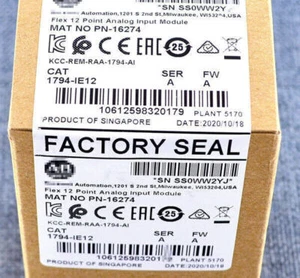 New Factory Sealed AB 1794-IE12 SER A Flex 12 Point Analog Input Module 1794IE12 - Imagen 1 de 2