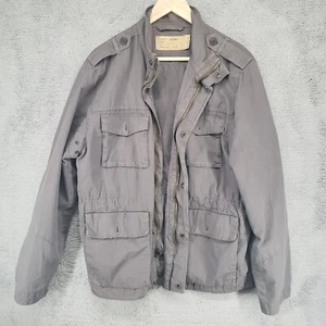 Lucky Brand Utility Field Jacket Grey Military Size L - Picture 1 of 17