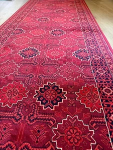 Traditional Oriental Red bordo Hall-Runner heavy Density -Assorted Lengths - Picture 1 of 6