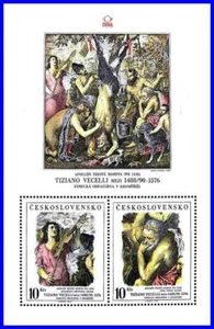 👉 CZECHOSLOVAKIA 1969 TITIAN's PAINTINGS SC#2197 MNH ART MUSIC MYTHOLOGY - Picture 1 of 1