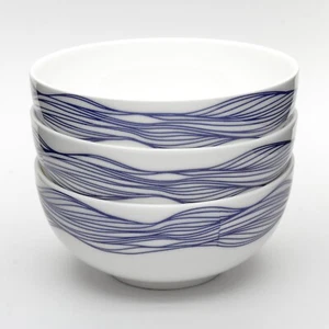 Mikasa Wave Bone China kleine Dessert Obstschalen, 3er Set - Bild 1 von 6