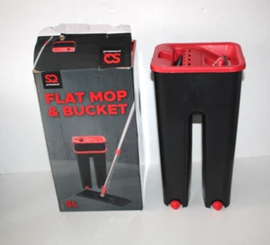 Multi-Functional Wash & Dry Mop and Bucket Set Flat Squeeze + 2 Pads - Picture 1 of 12