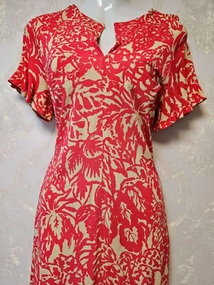 $1.4K Nuevo sin etiquetas Vestido de Verano Balenciaga Paris Rosa Melocotón Rojo Floral Francia 38 S 4 6 Foto 1 de 4