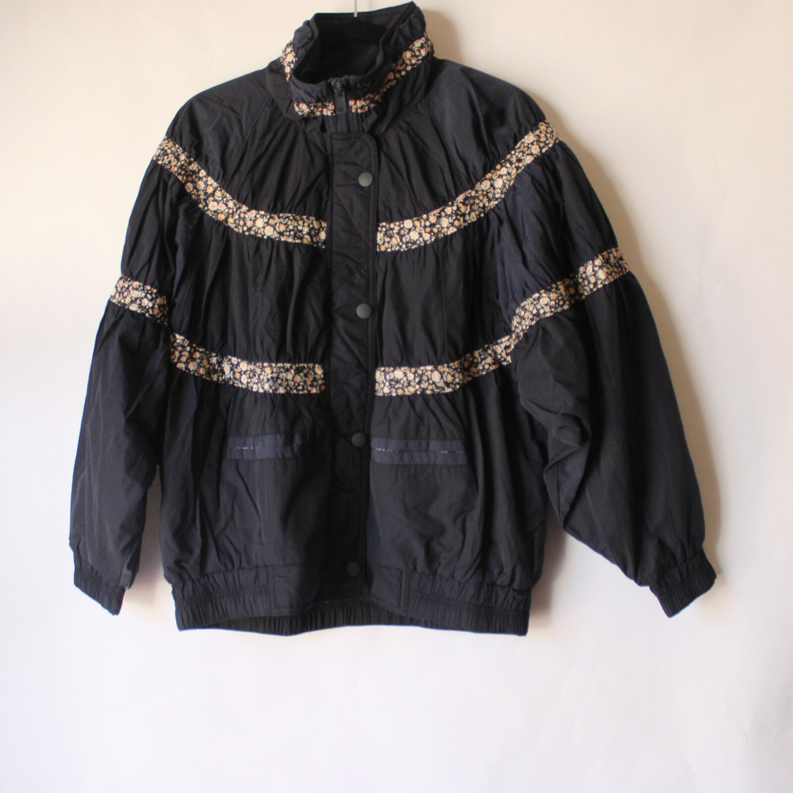Contrast Bomber Jacket Navy 