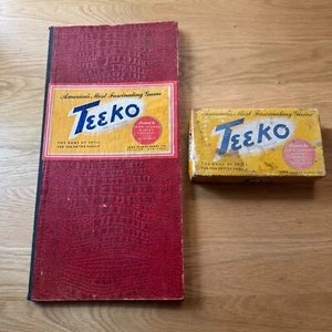 Vintage John Scarne Teeko Strategy Board Game & Token Markers, Copyright 1952 - Picture 1 of 20