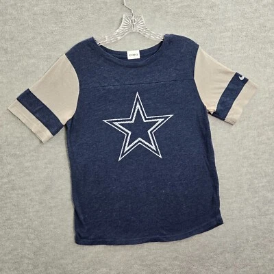 Dallas Cowboys Women Top Medium Blue Shirt Logo Nike Short Sleeve Crew Neck - Image 1 of 4