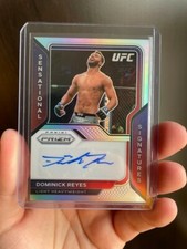 Dominick Reyes Sensational Signatures Silver Auto - 2021 Panini Prizm UFC SS-DRY