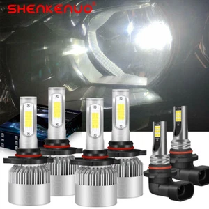 Para Para Toyota Corolla 2005-2007 2008 Blanco LED Faro Alto Bajo+Luces Antiniebla - Imagen 1 de 16