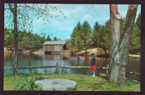 DUMMERSTON VERMONT VT Old Sturbridge Village veduta di Millpond cartolina d'epoca - Foto 1 di 2