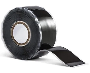 1inx10' Black Self-fusing Silicone, Hose Repair Tape, Heavy Duty And Leak - Picture 1 of 7
