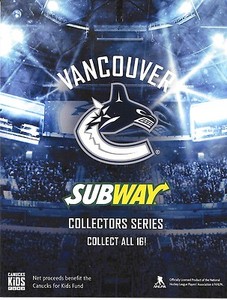 U PICK EM LOT 2016-17 16-17 Subway Vancouver Canucks Collector's series card set