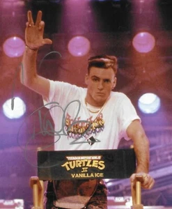 Foto firmada con hielo de vainilla 8x10 bebé hielo rap leyenda del hip hop certificado de autenticidad ¡mira rara! - Imagen 1 de 1