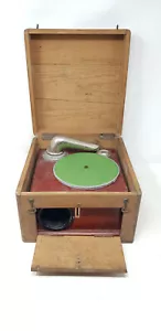 ANCIENNE CAISSE BOIS POUR GRAMOPHONE - Photo 1/12