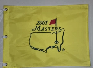 2001 Masters Flag Embroidered Flag Augusta National Tiger Woods Champ - Picture 1 of 5