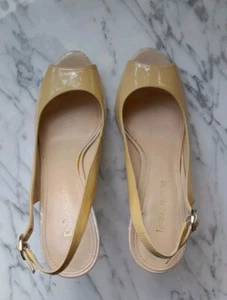 Enzo Anciolini High Heels 8.5M Eamykell Nude Open-Toe Slingback - Picture 1 of 5