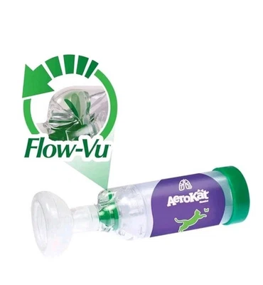 Espaciador inhalador cámara aerosol felino AEROKAT original para gatos y gatitos Foto 1 de 4