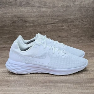 Nike Revolution 6 Next Nature Men's Sz 13 Tripple White Running Shoes DC3728-102 - Picture 1 of 9