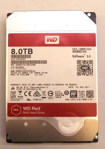 Western Digital RED NAS 8TB 3.5" SATA HDD WD80EFAX NASware 3.0 3MTHS WARRANTY - Picture 1 of 1