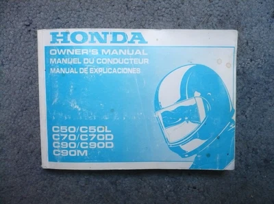 Original Owners Manual, Honda, C50, C70, C90, 1988. - Image 1 of 4