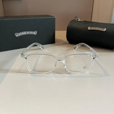 Chrome Hearts Cross Unisex Clear Frame Clear Lens Glasses 52-18-140 - Image 1 of 4