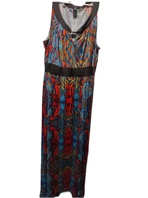 NUEVO CON ETIQUETAS NUEVAS DIRECCIONES Vestido Para Mujer XL Sin Mangas Maxi Multicolor C33 Foto 1 de 4