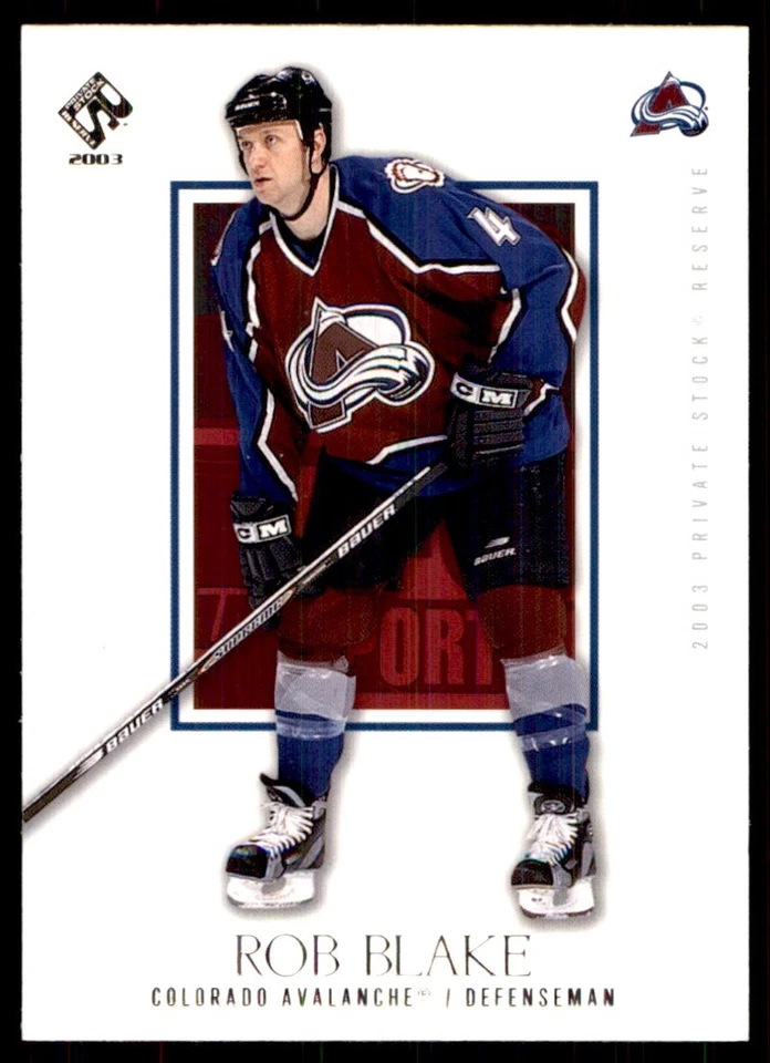 2002-03 Pacific Private Stock Reserve Rob Blake Colorado Avalanche #23 - Image 1 of 2