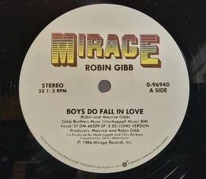 Robin Gibbs - Boys Do Fall In Love - OG 1984 Single - Rare Europop - EX - Picture 1 of 2
