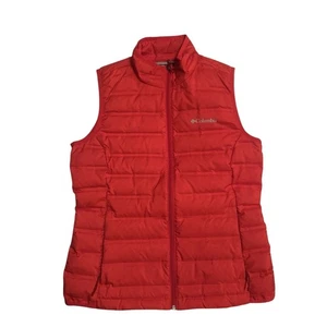Columbia gilet donna puffer giacca smanicata rosso full zip media - Foto 1 di 5