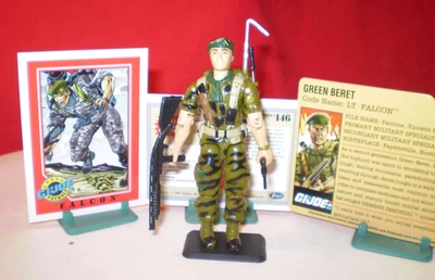 1987 GI JOE FALCÃO BOINA VERDE FORÇAS ESPECIAIS + CARTÕES VINTAGE ARAH HASBRO cobra - Imagem 1 de 4