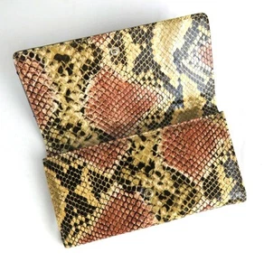 Kenneth Cole Reaction Clutch Wallet Handheld Snakeskin Blue In new Condition - Picture 1 of 11