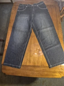Vintage Southpole Jeans Herren 42x34 Blau Denim Baggy Wide Leg Streetwear Neu!! - Bild 1 von 15