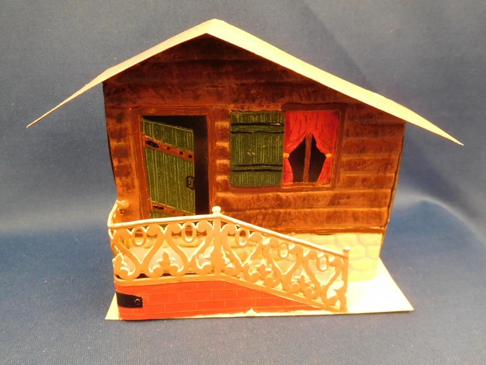 CBG Mignot #1956 Chalet de esquí alpino 3 dimensiones placa de hojalata - COMO NUEVO Foto 1 de 1