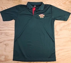 Six Flag Holiday In The Park Logo Green Polo Shirt Mens Large - Picture 1 of 7