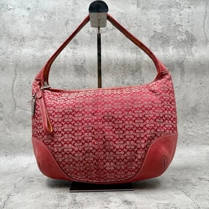 Coach Vintage 6617 Red Signature Ergo Hobo Shoulder Bag Y2K Purse Used - Bild 1 von 16