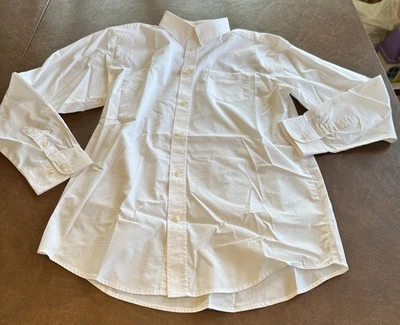 Boys Chaps Stretch White Dress Button Down Shirt size XL 18-20 - Image 1 of 2