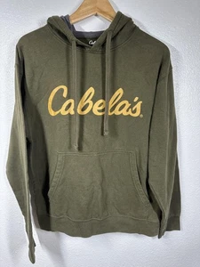 Cabelas Hoodie Mens Small Pullover Sweatshirt Outdoors Cotton Blend Spell Out - Picture 1 of 9