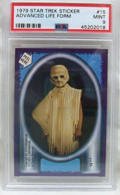1979 Star Trek Sticker "Advance Life Form" Topps #15 Card MINT PSA 9 - Image 1 of 2