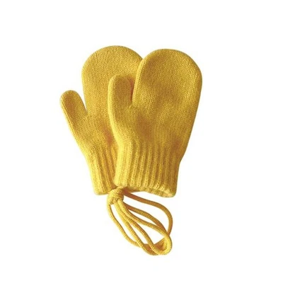 Wool Baby Winter Gloves Candy Color Halter Kids Mittens for Children Girls Boys - Image 1 of 4