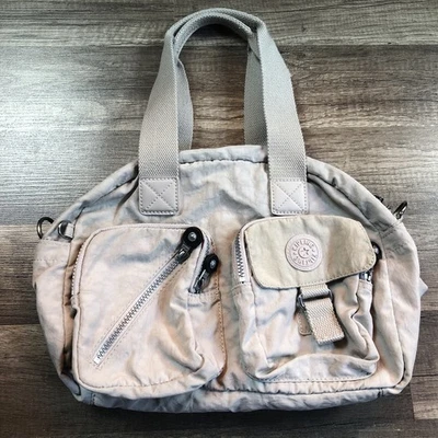 Kipling Defea Cargo Duffle Bag Chalky White Medium Nylon Handtasche 13x9x6 ohne Riemen - Bild 1 von 4
