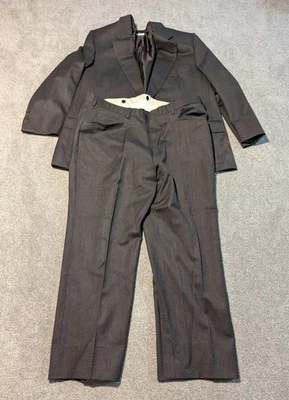 Traje Chaqueta Brioni Para Hombre 47 C + Pantalones 41x26 Marrón Lana Catone Hecho en Italia  Foto 1 de 4