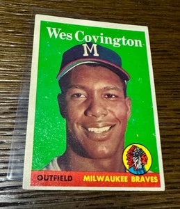 1958 Topps Set-Break #140 Wes Covington - casi nuevo - envío gratuito - Imagen 1 de 2